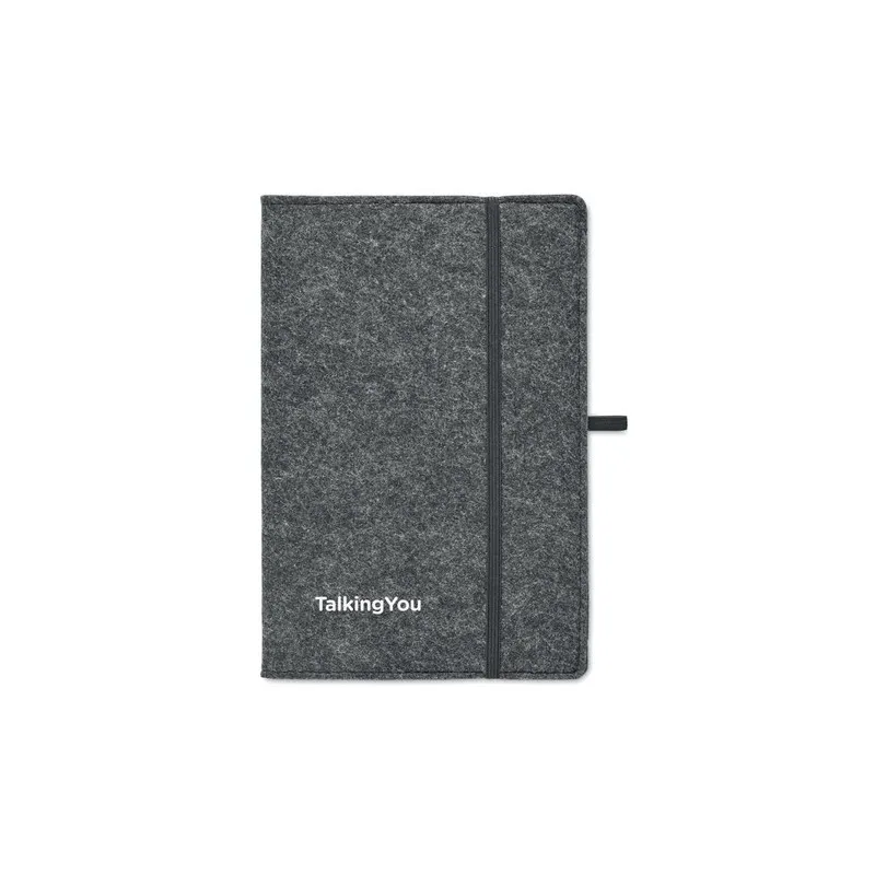 Carnet A5 Personnalisé en Feutre Écologique RPET - FELTBOOK Matières : polypropylène (PP) Couleurs : bleu Contenance : 30 ml goo