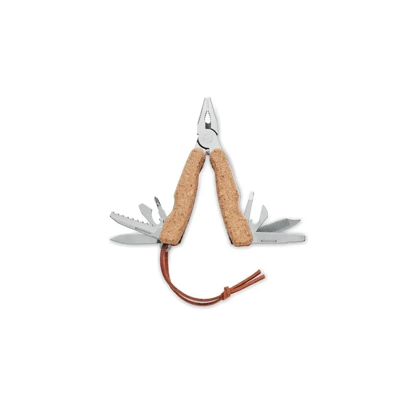 Couteau multifonction écologique pliable personnalisé en liège | PLIERKORK Matières : polypropylène (PP) Couleurs : noir Contena