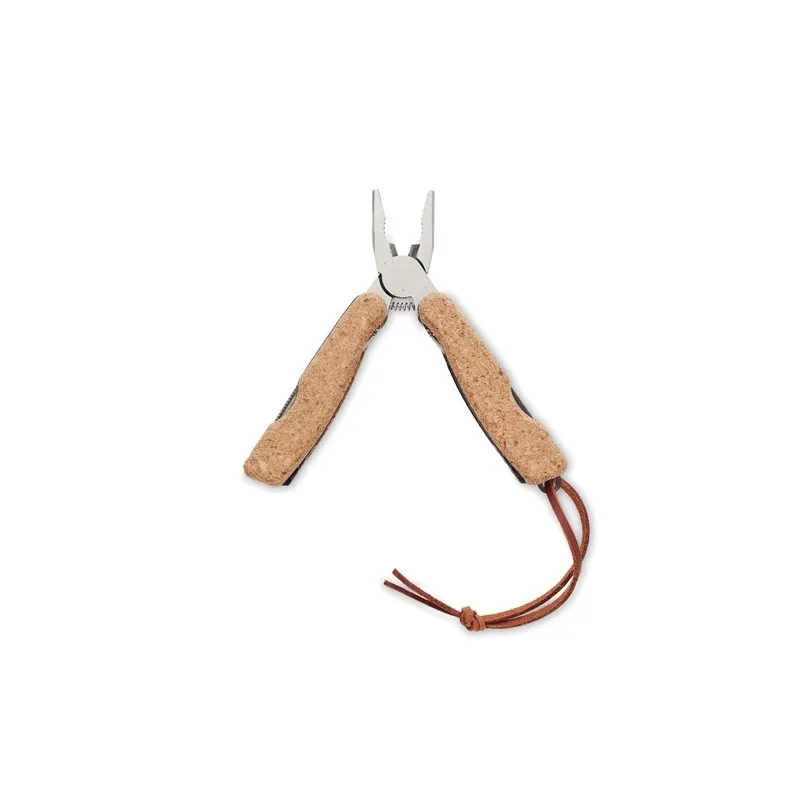 Couteau multifonction écologique pliable personnalisé en liège | PLIERKORK Matières : polypropylène (PP) Couleurs : noir Contena