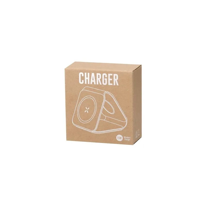 Chargeur pas cher personnalisé Tardim Couleurs : naturel Matières : polyester recyclé objet promotionnel éco-responsable