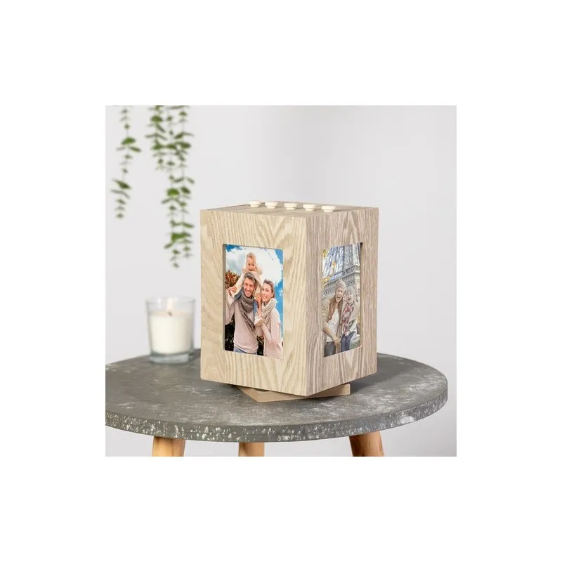 Porte-Photos Vesper : Design Élégant en Bois Naturel