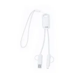 Câble de Charge Écologique Personnalisé pas cher - Surgex Matières : bambou Couleurs : blanc