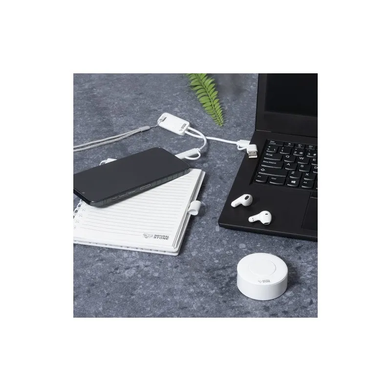 Câble de Charge Écologique Personnalisé pas cher - Surgex Matières : bambou Couleurs : blanc impression haute définition