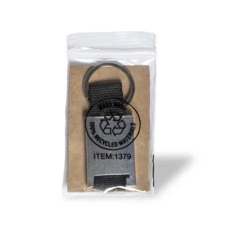 Porte-Clés Écologique Personnalisable Lofly Matières : polyester Couleurs : beige marquage laser ultra précis