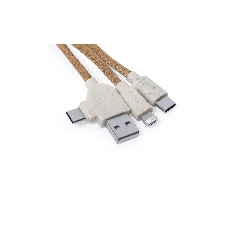 Câble de charge écologique personnalisé pratique pas cher - Stuart Matières : polypropylène (PP) Couleurs : vert citron goodies 