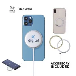 Chargeur Magnétique Sans Fil Personnalisé 10W - Makensy Matières : polypropylène (PP) Couleurs : rouge 2