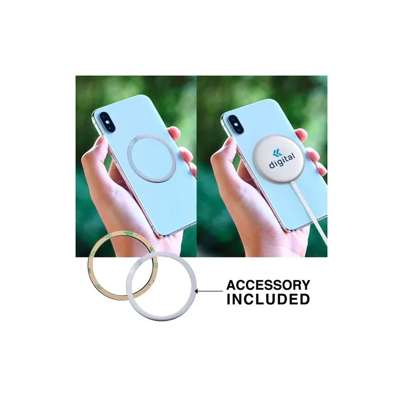 Chargeur Magnétique Sans Fil Personnalisé 10W - Makensy Matières : polypropylène (PP) Couleurs : rouge cadeau entreprise pas che