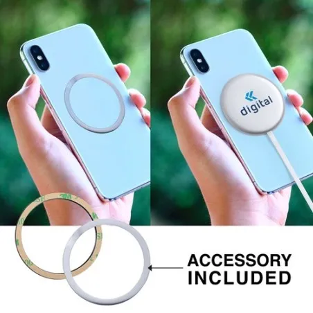 Chargeur Magnétique Sans Fil Personnalisé 10W - Makensy Matières : polypropylène (PP) Couleurs : rouge cadeau entreprise pas che