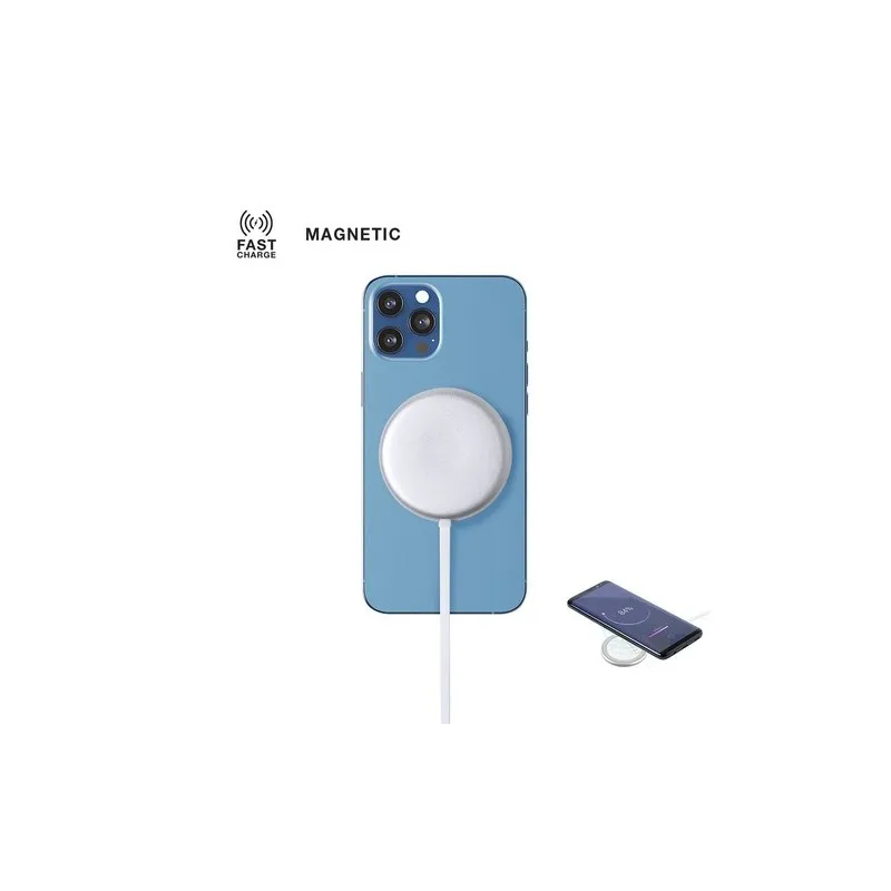 Chargeur Magnétique Sans Fil Personnalisé 10W - Makensy Matières : polypropylène (PP) Couleurs : rouge cadeau collaborateur prem