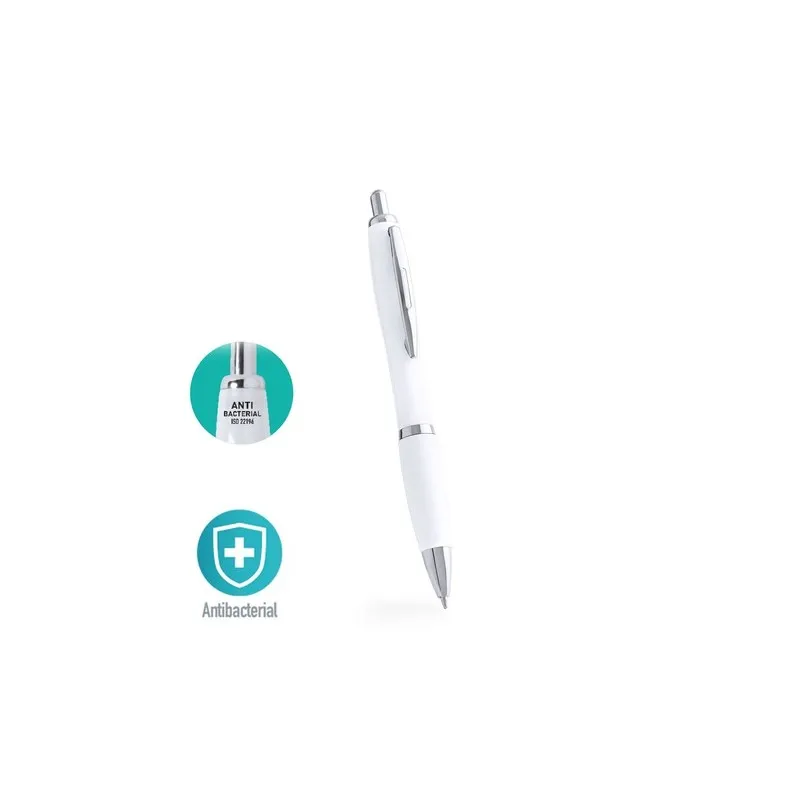 Stylo Antibactérien Personnalisé Flom Matières : daim Couleurs : gris personnalisable avec votre logo