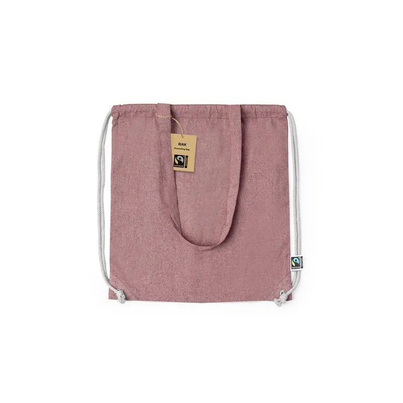 Sac à Dos Éthique Personnalisé Fairtrade Riak Matières : coton Taille textile : XL Couleurs : bleu atoll marquage laser ultra pr