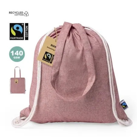 Sac à Dos Éthique Personnalisé Fairtrade Riak Matières : coton Taille textile : 3XL Couleurs : noir profond cadeau collaborateur