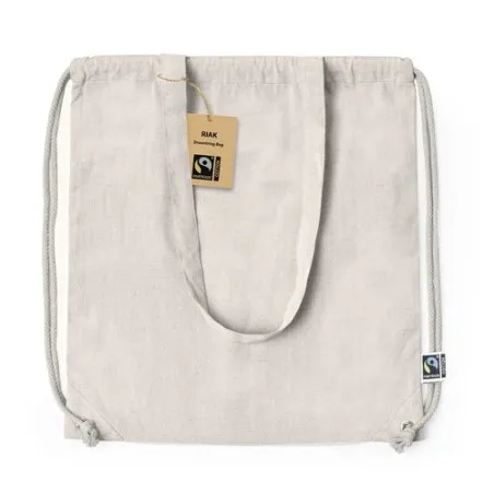 Sac à Dos Éthique Personnalisé Fairtrade Riak Matières : coton Taille textile : 4XL Couleurs : noir profond cadeau entreprise pa