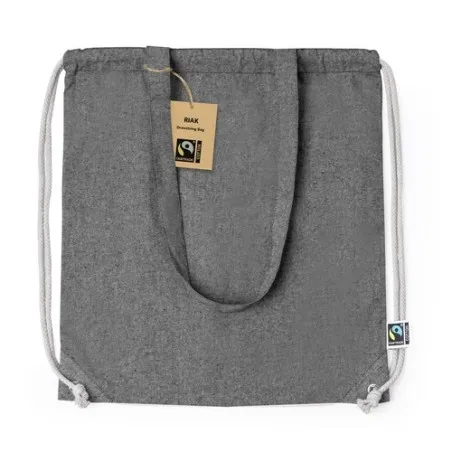 Sac à Dos Éthique Personnalisé Fairtrade Riak Matières : coton Taille textile : 4XL Couleurs : noir profond goodies publicitaire
