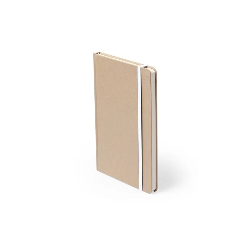 Cahier A5 Écologique Personnalisé Bloc Notes Raimok pas cher Matières : chanvre Couleurs : écru Contenance : 8 L marquage couleu