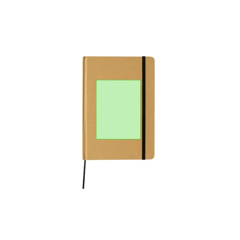 Cahier A5 Écologique Personnalisé Bloc Notes Raimok pas cher Matières : chanvre Couleurs : écru Contenance : 8 L goodies publici