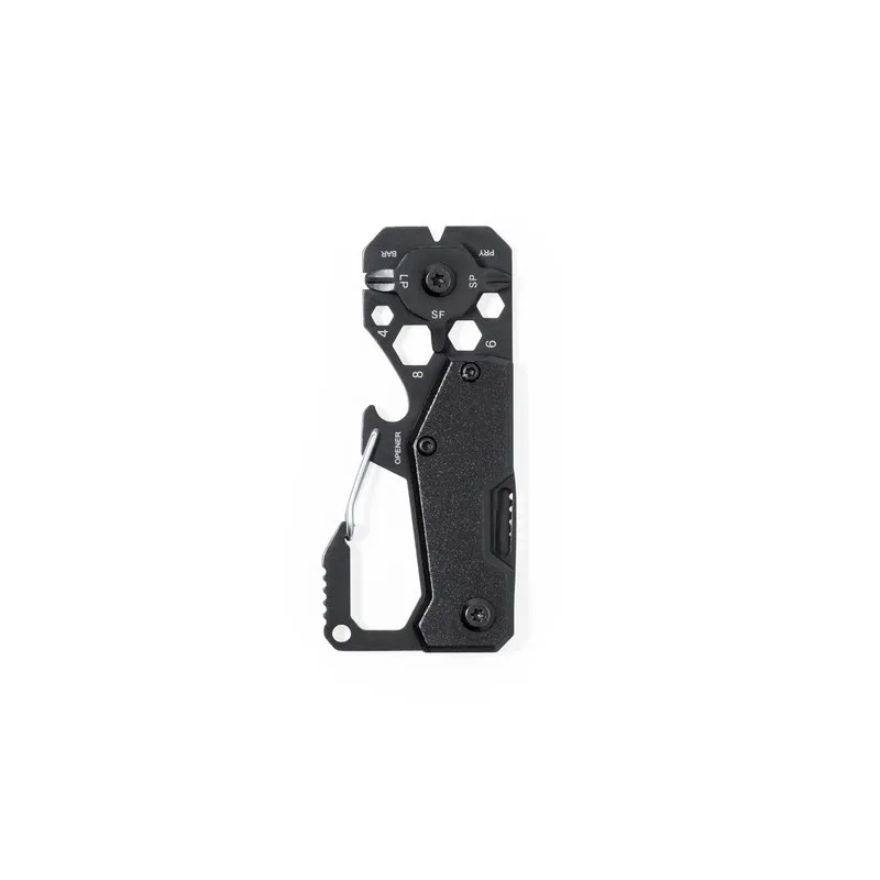 Outil Multifonction Pratique Personnalisé Valixia Couleurs : noir Matières : polyester recyclé