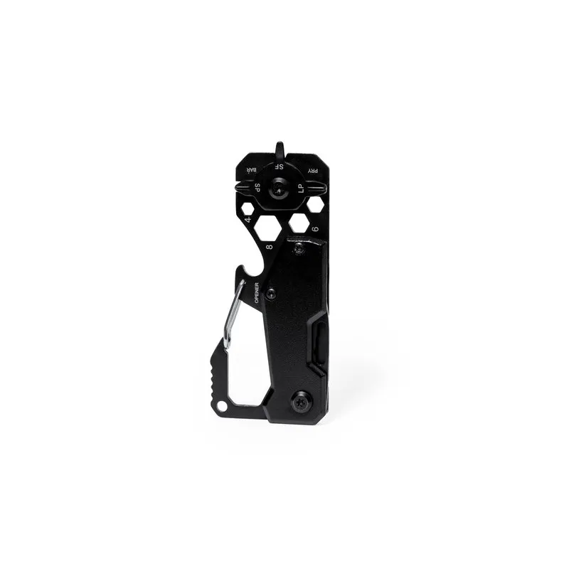 Outil Multifonction Pratique Personnalisé Valixia Couleurs : noir Matières : polyester recyclé cadeau entreprise pas cher