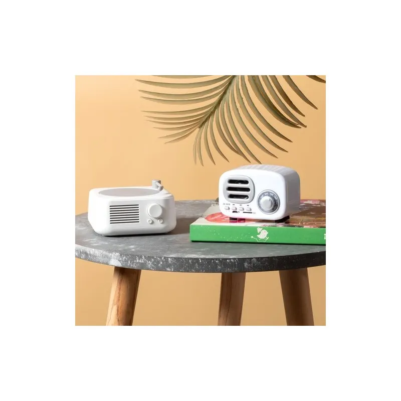 Haut-Parleur Bluetooth Vintage Personnalisé Économique - Florens Matières : carton recyclé Couleurs : vert livraison express 24h