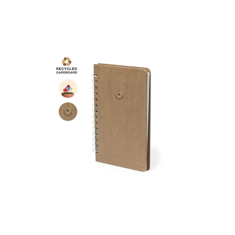 Cahier Écologique Ensemencé Personnalisé Astrida Couleurs : bleu personnalisable avec votre logo