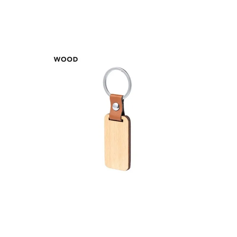 Porte-Clés Personnalisé en Bois Naturel - Mappets Couleurs : jaune goodies publicitaire événementiel