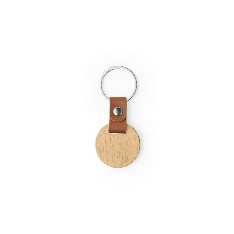 Porte-Clés Personnalisé en Bois Naturel - Mappets Couleurs : blanc goodies entreprise design