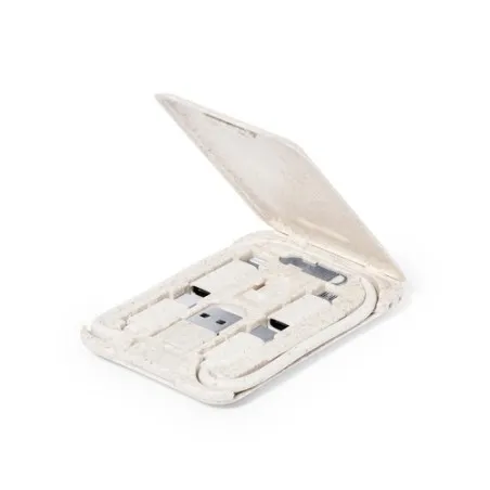 Câbles de Charge Écologiques et Multifonctionnels - Set Lee Couleurs : noir cadeau entreprise pas cher