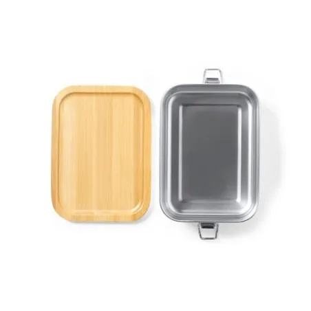 Boîte à déjeuner Personnalisée en Plastique - Gamelle Matières : acier inoxydable Couleurs : noir impression haute définition