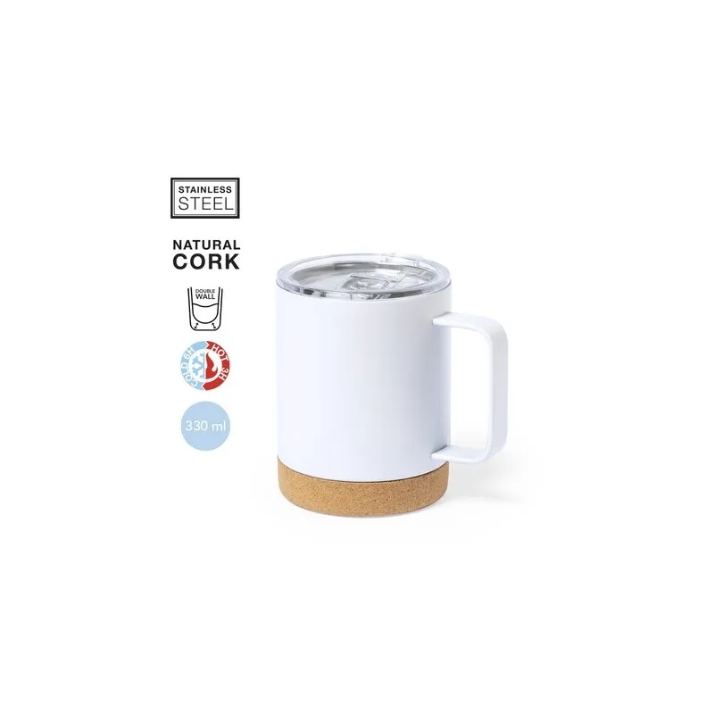 Tasse Thermique Isotherme Pratique Personnalisée pas cher Loret Matières : bambou Couleurs : bleu impression haute définition
