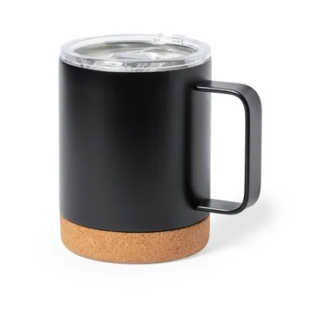 Tasse Thermique Isotherme Pratique Personnalisée pas cher Loret Matières : bambou Couleurs : bleu marquage laser ultra précis