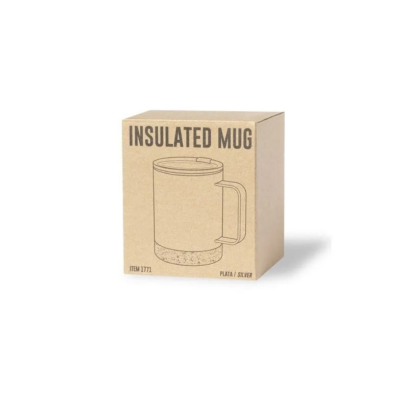 Tasse Thermique Isotherme Pratique Personnalisée pas cher Loret Matières : bambou Couleurs : bleu marquage couleur éclatante