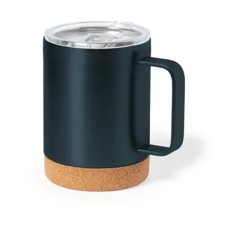 Tasse Thermique Isotherme Pratique Personnalisée pas cher Loret Matières : bambou Couleurs : bleu goodies personnalisé en stock