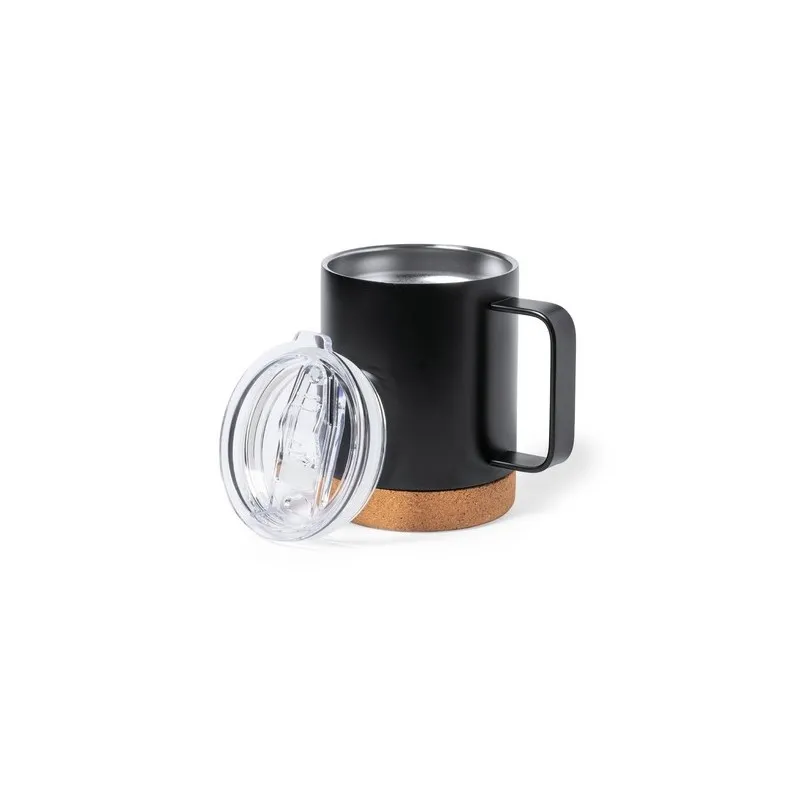 Tasse Thermique Isotherme Pratique Personnalisée pas cher Loret Matières : bambou Couleurs : noir goodies entreprise design