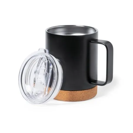 Tasse Thermique Isotherme Pratique Personnalisée pas cher Loret Matières : bambou Couleurs : noir goodies entreprise design