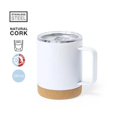 Tasse Thermique Isotherme Pratique Personnalisée pas cher Loret Matières : TPU Couleurs : noir objet promotionnel éco-responsabl