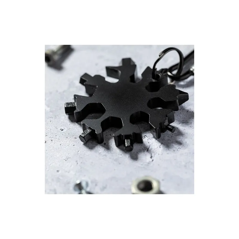 Outils Pratiques Multi Fonctionnels Personnalisés Torkul - 17 Fonctions Matières : polyester Couleurs : noir marquage laser ultr