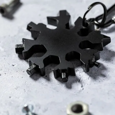 Outils Pratiques Multi Fonctionnels Personnalisés Torkul - 17 Fonctions Matières : polyester Couleurs : noir marquage laser ultr