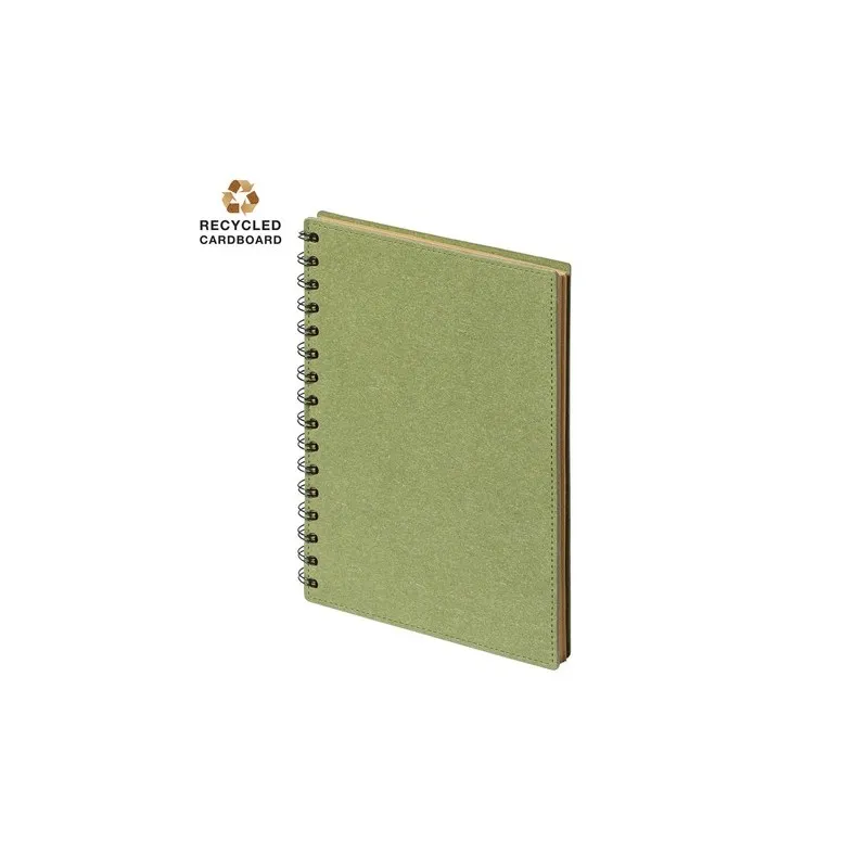 Cahier Écologique Pratique Personnalisé A5 Idina pas cher Matières : carton recyclé Couleurs : blanc impression haute définition