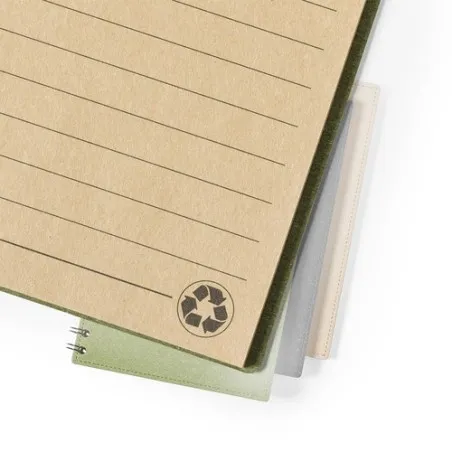 Cahier Écologique Pratique Personnalisé A5 Idina pas cher Matières : carton recyclé Couleurs : blanc cadeau affaires élégant