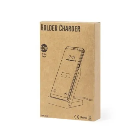 Chargeur Support Écologique Innovant Personnalisé Noopy pas cher Matières : PET Couleurs : rouge translucide objet promotionnel 