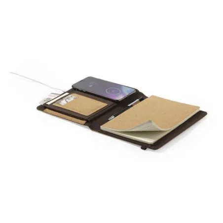 Bloc Notes Pratique Éco-Friendly avec Chargeur Toskan Matières : polyester Taille textile : XL Couleurs : bleu marquage laser ul