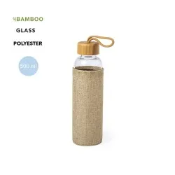 Gourde Éco-Responsable 500 ml Personnalisée pas cher Kasfol Matières : polyester Taille textile : XXL Couleurs : rouge