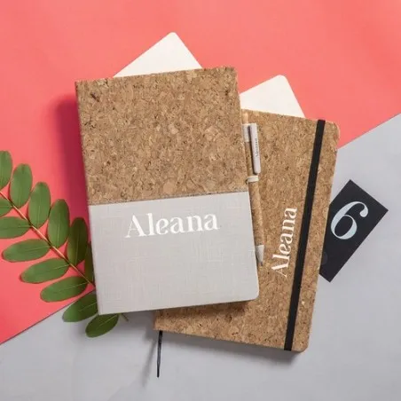 Bloc Notes Écologique et Pratique Personnalisé pas cher Hartil Matières : ABS recyclé Couleurs : blanc impression haute définiti