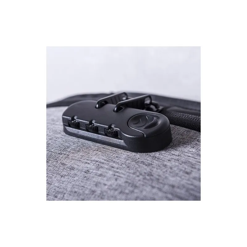 Sac à Dos Antivol Pratique et Élégant Personnalisé Ranley pas cher Matières : ABS recyclé Couleurs : noir impression haute défin