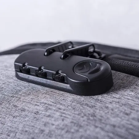 Sac à Dos Antivol Pratique et Élégant Personnalisé Ranley pas cher Matières : ABS recyclé Couleurs : noir impression haute défin