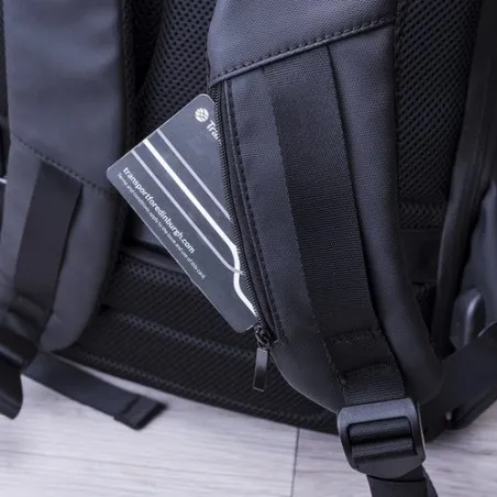 Sac à Dos Antivol Pratique et Élégant Personnalisé Ranley pas cher Matières : ABS recyclé Couleurs : noir cadeau client original