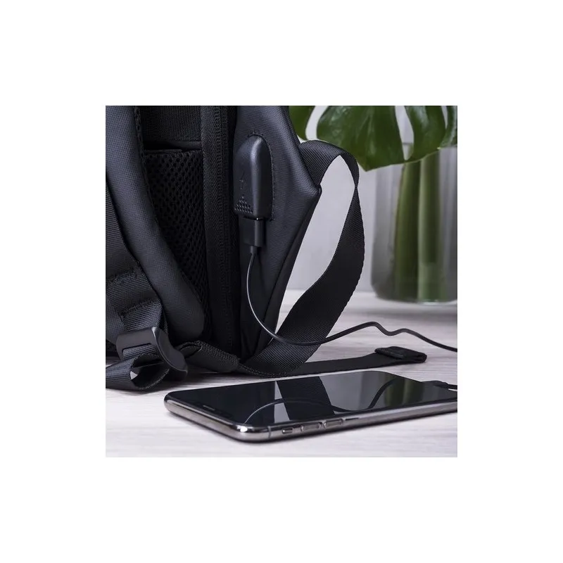 Sac à Dos Antivol Pratique et Élégant Personnalisé Ranley pas cher Matières : ABS recyclé Couleurs : noir cadeau affaires élégan