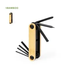 Outil de Poche Multifonction Personnalisé Ruselton Matières : bambou Couleurs : blanc