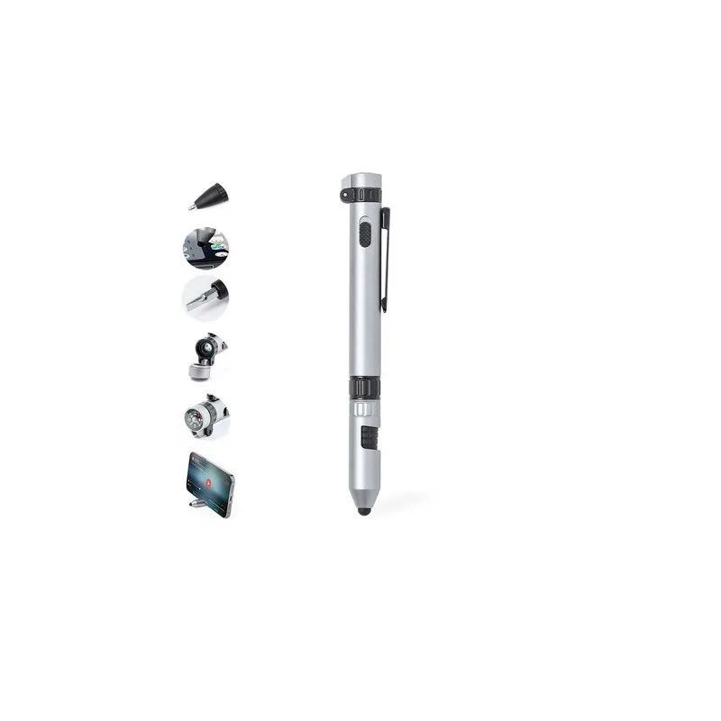 Stylo Multifonction Personnalisé Pratique Innovant Posdan Matières : bambou Couleurs : rouge personnalisable avec votre logo