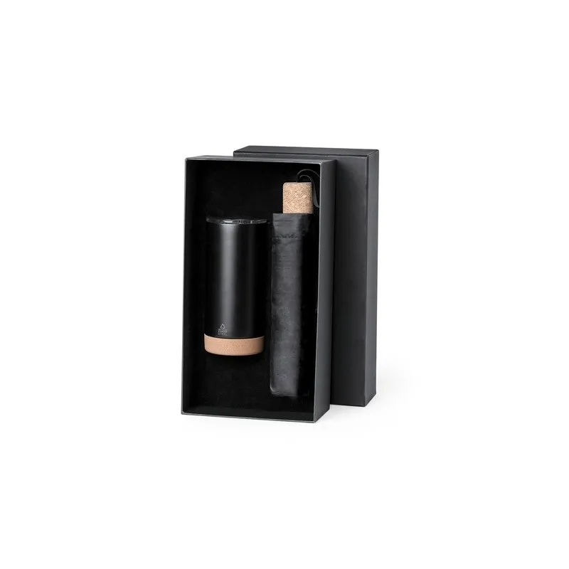 Set de Gobelet et Parapluie Écologique Personnalisé Neolux pas cher Matières : bambou Couleurs : vert cadeau entreprise pas cher